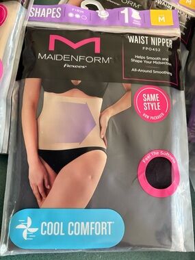 New medium Maidenform Waist Nipper Shaper black flexees shapewear